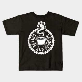 Coffee and Poodles - Poodle Kids T-Shirt